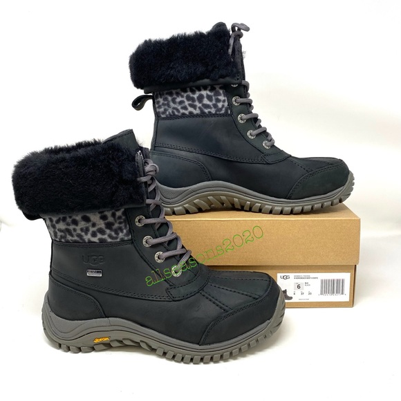 UGG Women’s Boots Adirondack 2 Exotic Black Grey - Picture 8 of 11